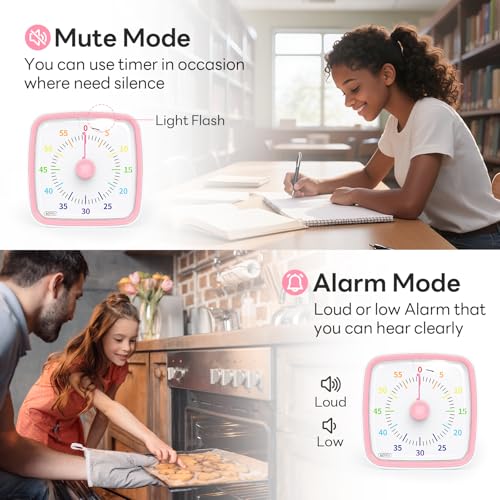Visual Timer with Night Light (Pink-unicorn)