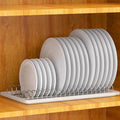 Stainless Steel Plate Drying Rack with Drainboard (1-Pack / Chrome)