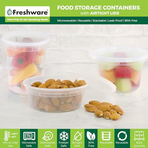 Food Storage Containers with Lids [60 Pack 8 (8, 16, 32 oz - 60 Mix Set)