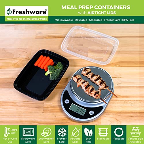Meal Prep Containers [50 Pack] 1 Compartment Food Storage Containers with Lids (16OZ-50PK)