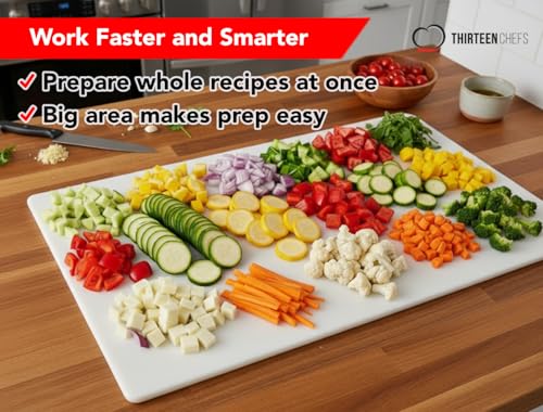 Extra Large 30 x 18 Inch Cutting Board for Meats (White)