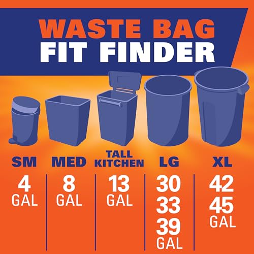 Strong 13G Tall Kitchen Trash Bags (45 Count (Pack of 1))