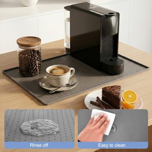 Coffee Mat Non (Gray / 18.5" x 11.5")