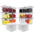 12 Pack NSF Polycarbonate Food Pan with Lid (12 PCS / 2.5'' Deep)