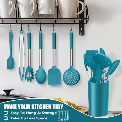 14 Pieces Silicone Cooking Utensils Set (Blue)