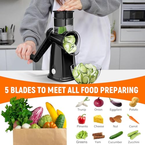 Rotary Cheese Grater Hand Crank (Black)