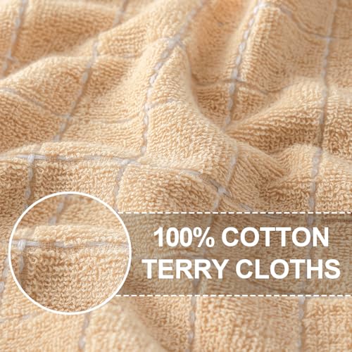 100% Cotton Terry Kitchen Towels (Apricot / 13 X 28 - 4 Pack)