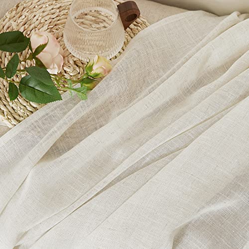 Natural Linen Curtains & Drapes 72 inches Length (42"W x 72"L (Pack of 2) / Linen)
