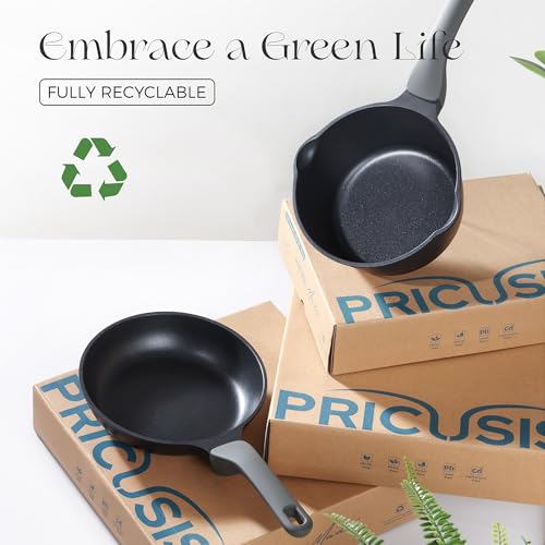 Ceramic Nonstick Saucepan with Lid (1.3 Quarts / Black Sesame)