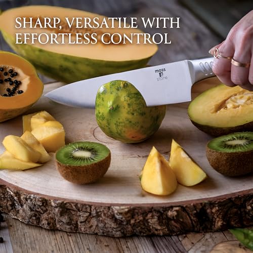 Small 6 Pcs Kitchen Knife Set with Block (6 Pcs / Stainless Steel)