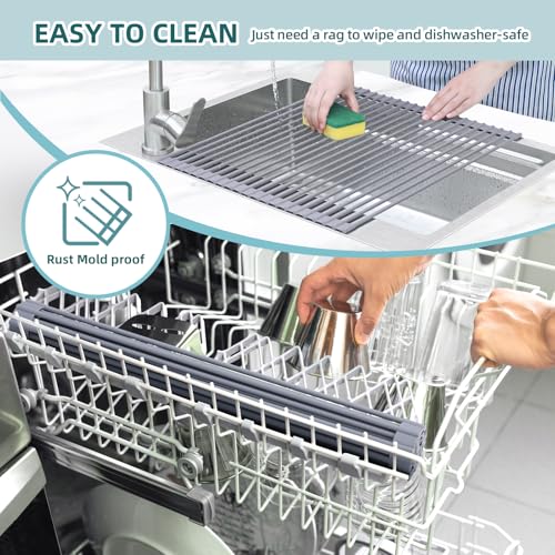 Sink Drying Rack (Gray / 20.5"W x 16.1"L)