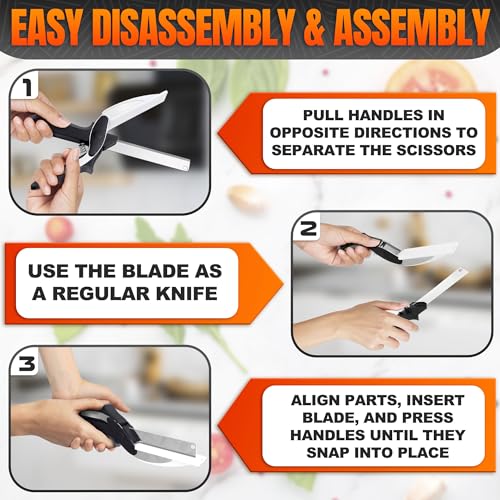 9.6" Cutting Board Scissors for Food with Stainless Steel Blade