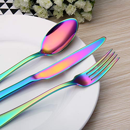Rainbow Silverware Set (Multicolor / 20-Piece)
