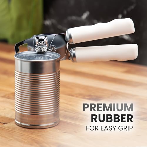 Manual Can Opener Heavy Duty Patented Stainless Steel (Cream / Comfy Grip)