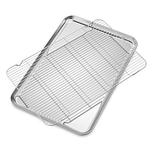 Large Set Baking Sheet and Cooling Rack Set (24 inch with Rack)