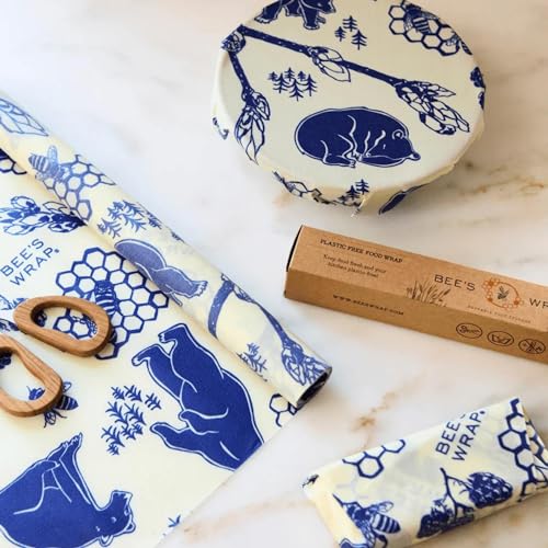Beeswax Wrap Roll (Bees + Bears)