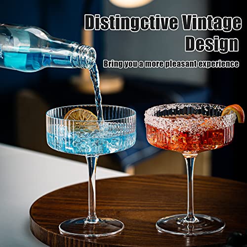 Vintage Art Deco Coupe Glasses (8oz)
