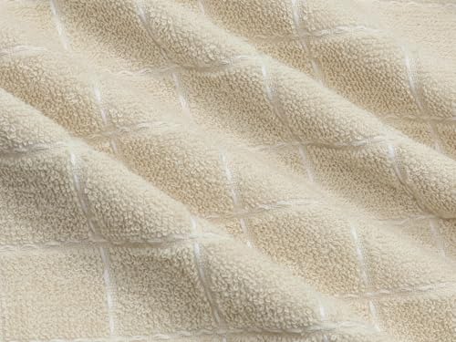 Terry Dish Rags Cloths (Beige / 12 x 12 Inches)