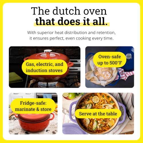 Essential Enamel Cast Iron Dutch Oven (Apricot)