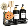 Kitchen Dish Soap Dispenser Set (Black Tray+black Bottle+labels)