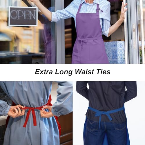 15 Pack Adult Aprons for Women Men (Small / Multicolor)