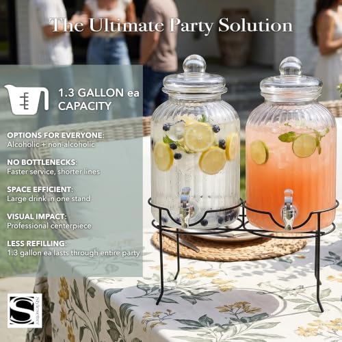Canyon Beverage Dispenser Set of 2 Cold Drink Dispenser w