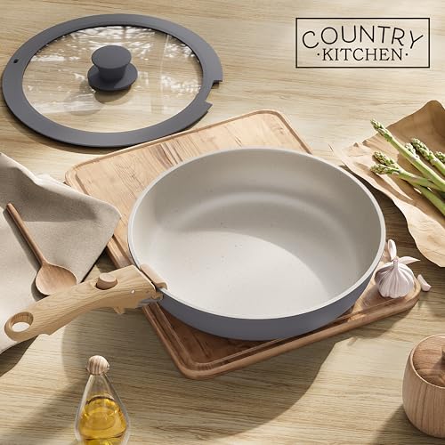 Cookware Set with Removable Handle (Grey/Ivory Wood Handle / Original)