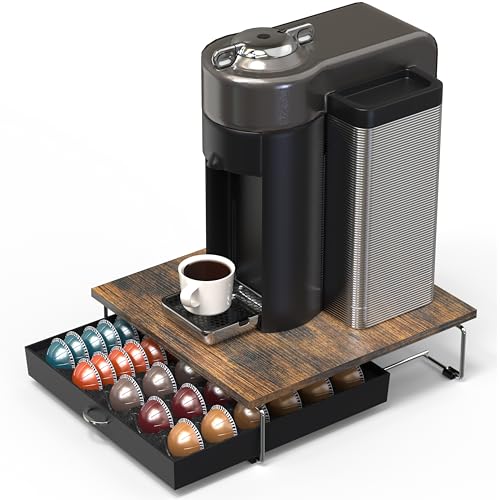Vertuo Pod Holder Drawer (60 pcs Capacity / Rustic Brown)