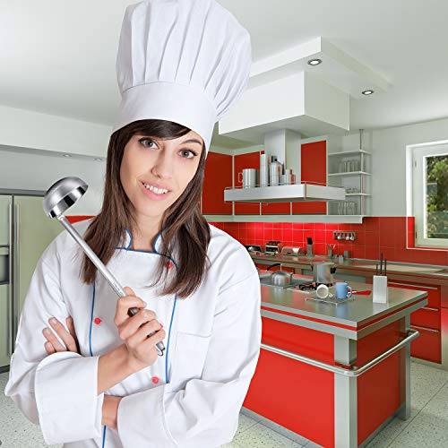 3 Pcs Stainless Steel Ladles Soup with Long Handle (5 oz)