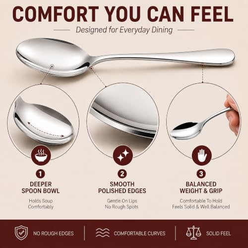 40 Pack Silverware Set for 8 (Silver / 40 Pack)