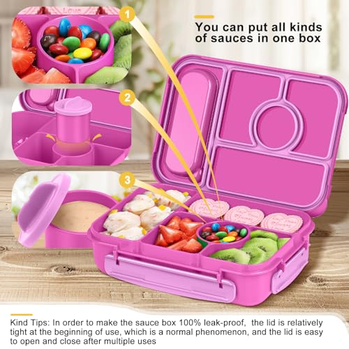 Bento Box Adult Lunch Box Kids (Red lily)