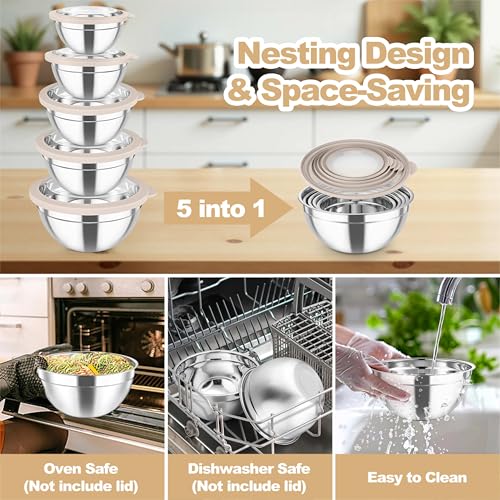 Mixing Bowls Set (Khaki)
