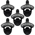 Black Wall Mounted Beer Bottle Cap Opener Stainless with Screws (Black/White)