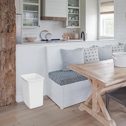 35QT Kitchen Trash Can (White / 1PCS)