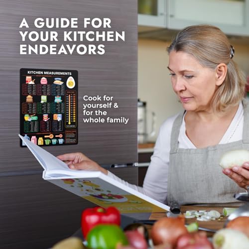 Kitchen Conversion Chart Magnet (Vertical Black)