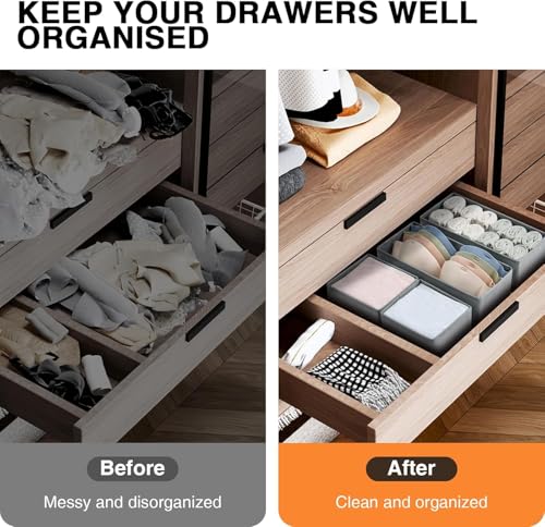 Drawer Organizer Clothes 18 Pack (Gray / 18 Pack)