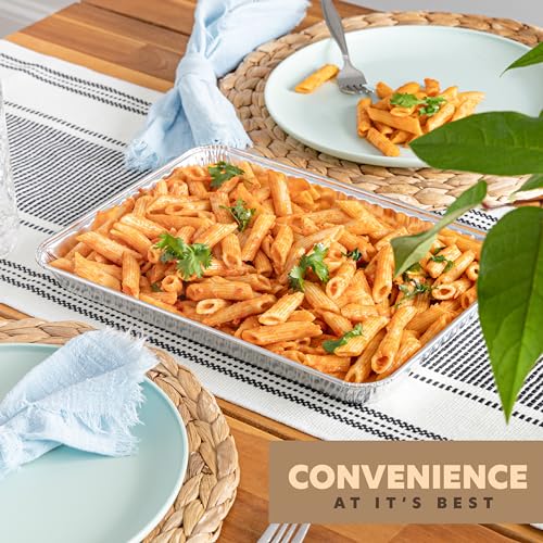 Aluminum Pans 10 Pack Disposable Cookie Sheets 9'' x 13'' Baking Pans Premium Quality Heavy Duty Sheet Pans (9'' X 13'')