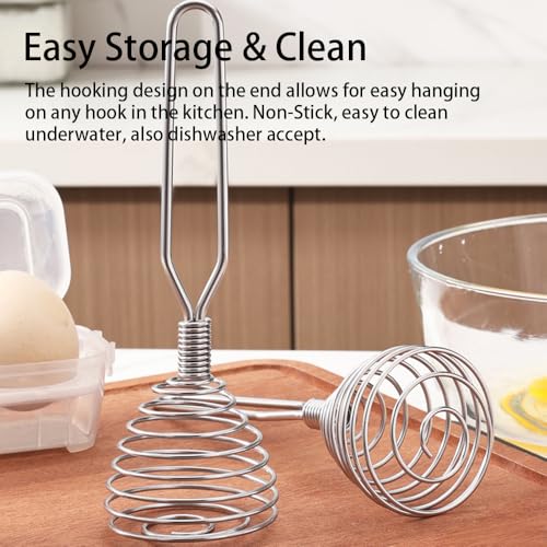 Stainless Steel Spring Coil Whisk 1 Pack (Medium / Silver1 6.7in)