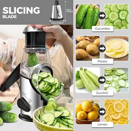 Rotary Cheese Grater with Handle