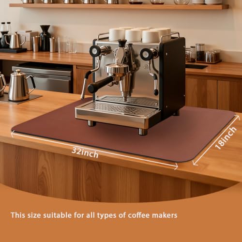 Coffee Mat 32x18 Inch (Light Brown / 32" x 18")