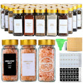 36 Gold Spice Jars with Labels