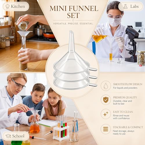 50 Pcs Small Funnels for Filling Small Bottle Mini Funnel (2.16'')