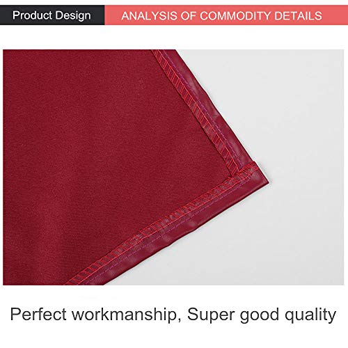 PU Kitchen Oil and Waterproof Aprons for Women with Pocket (Red)