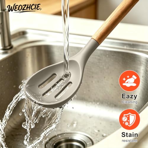 Silicone Cooking Utensil Set (Khaki)