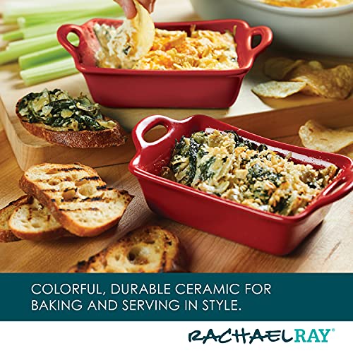 Solid Glaze Ceramics Au Gratin Bakeware (Red)