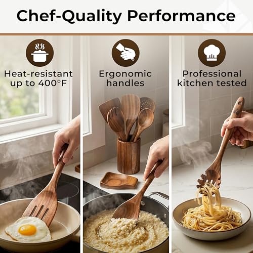 Wooden Utensil Set (8 Pcs)