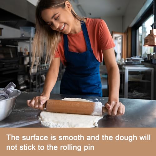 2pcs Silicone Rolling Pin 10" Stainless Silicone Surface Non (Blue+Dark Green)