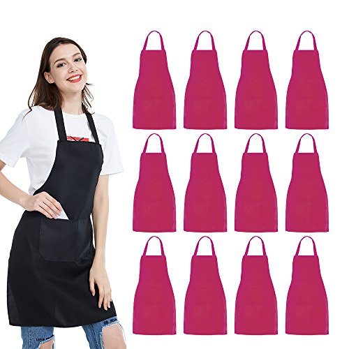 12 Pack Bib Apron (Pink)