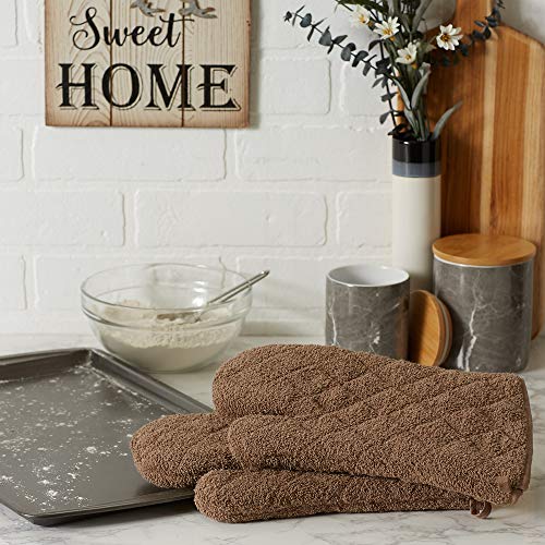 Basic Terry Collection 100% Cotton Quilted (Brown / Oven Mitt)
