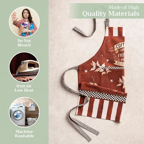 Aprons for women with Pocket 100% Cotton Pack of 1 (114 - Perfect Blend)